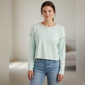 Lisa Todd Rainbow Stitch Long Sleeve Tee Shirt